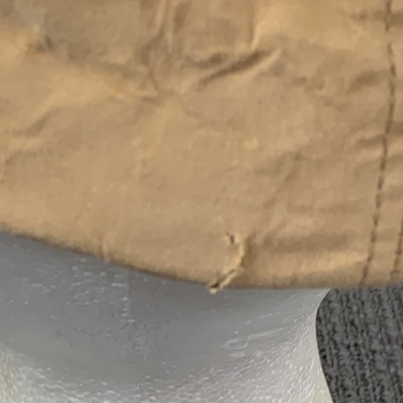 Vintage P Fitted Cap Men's Size L Tan Soft Felt 6 Panel High Profile Lined - Picture 9 of 17